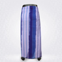 Handloom Lungi-Blue Berry Purple Haze White Cotton 